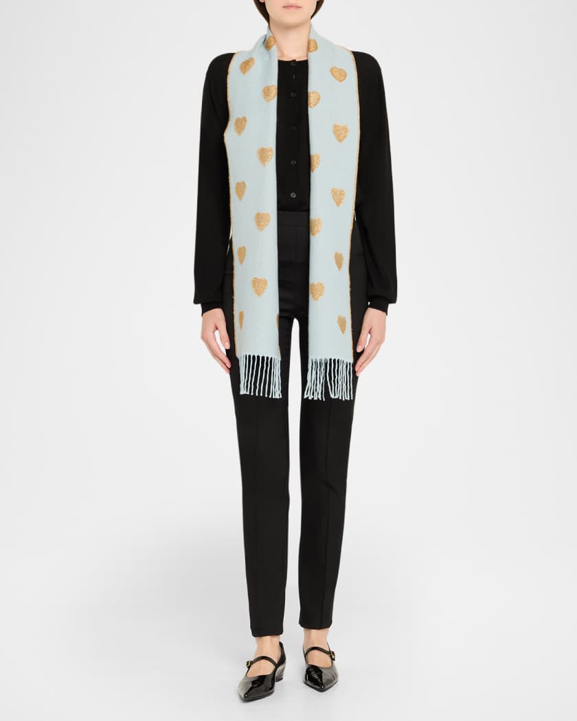 【関税&送料込】Valentino Garavani Scarfs Valentino Garavani Jacquard Wool Cashmere Logo Scarf New