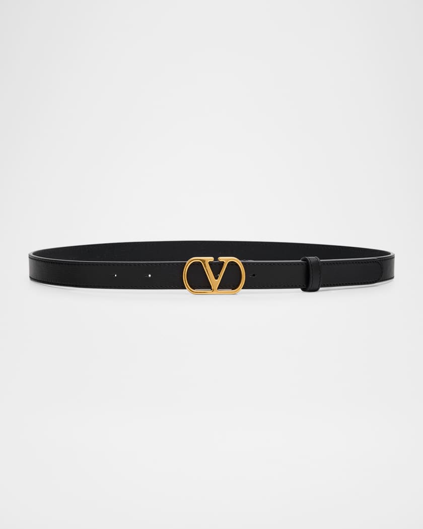 Valentino Garavani VLogo Signature Leather Belt, 20mm