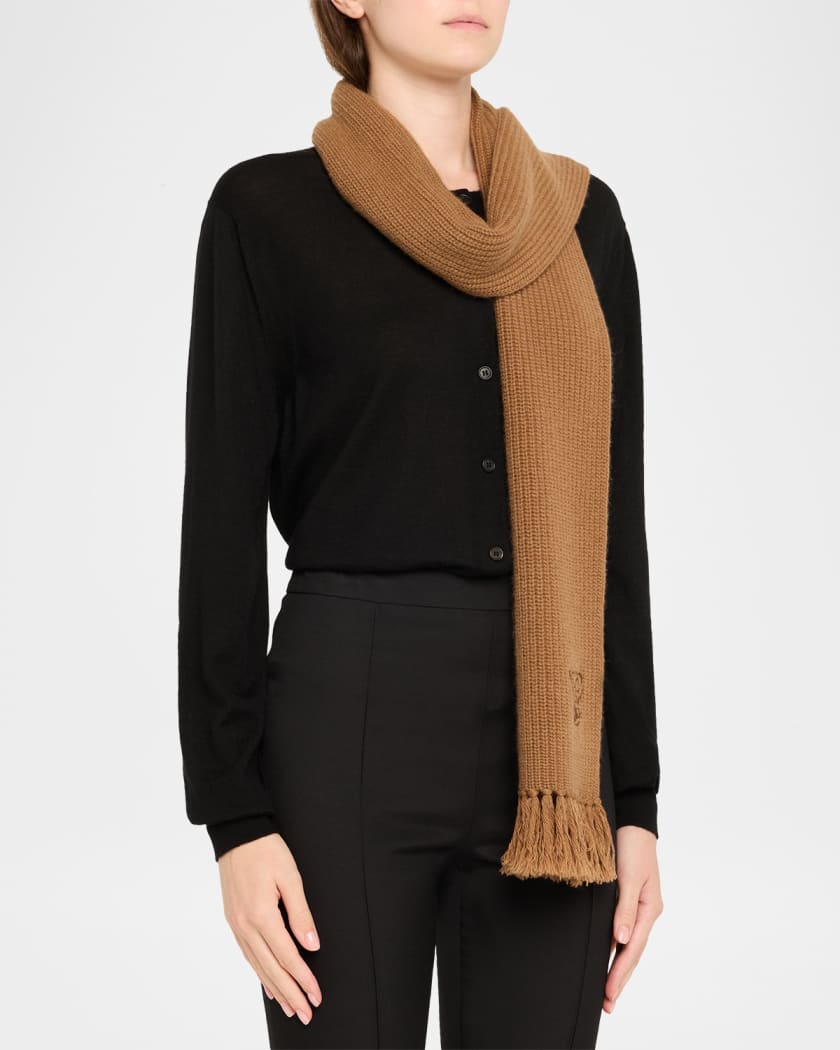【関税＆送料込み】Valentino Garavani Scarfs Valentino Garavani Jacquard Wool Cashmere Logo Scarf New