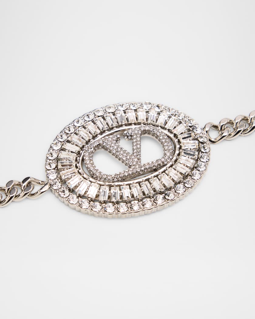VALENTINO直営店 ヴロゴ クリスタル チェーンベルト Valentino Garavani Crystal V-Logo Chain Belt | Neiman Marcus