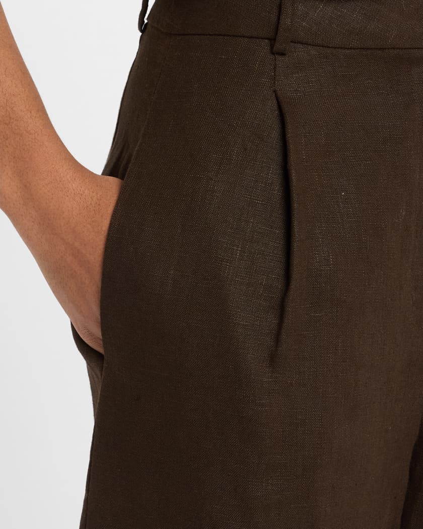 Stevie Straight Linen Trousers