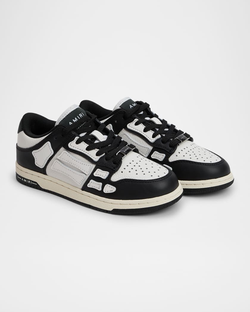 Kid's Skel Bicolor Leather Low-Top Sneakers, Toddlers