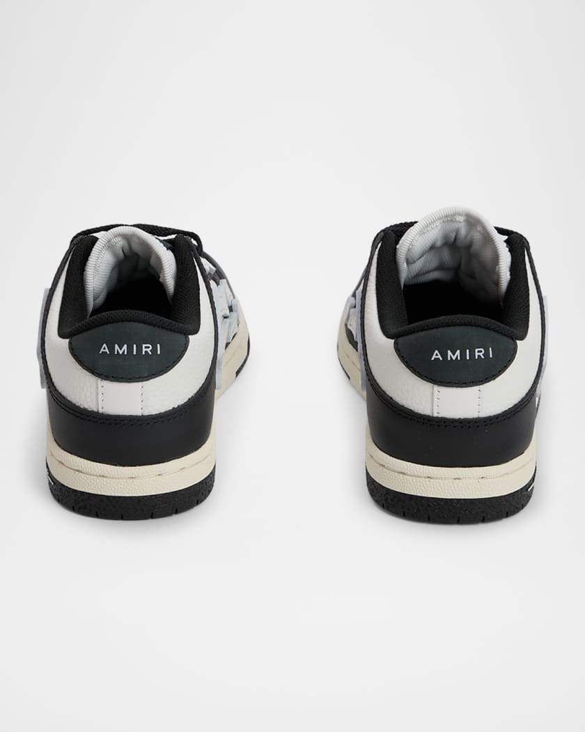 Skel Bicolor Leather Low-Top Sneakers, Kids