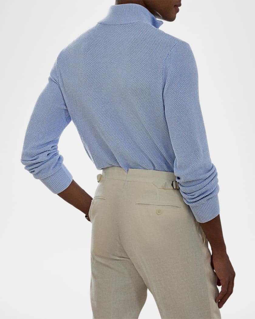 Men's Textured Quarter-Zip Sweater