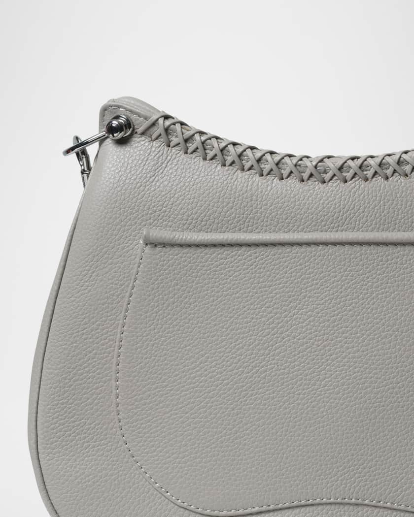 Medium Saddle Grained Leather Crossbody Bg