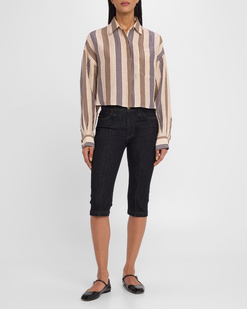 売れ筋商品|||ラグアンドボーン シャツ レディース トップス BEATRICE - Button-down blouse - black rag & bone Beatrice Embroidered Cotton Cropped Shirt | Saks