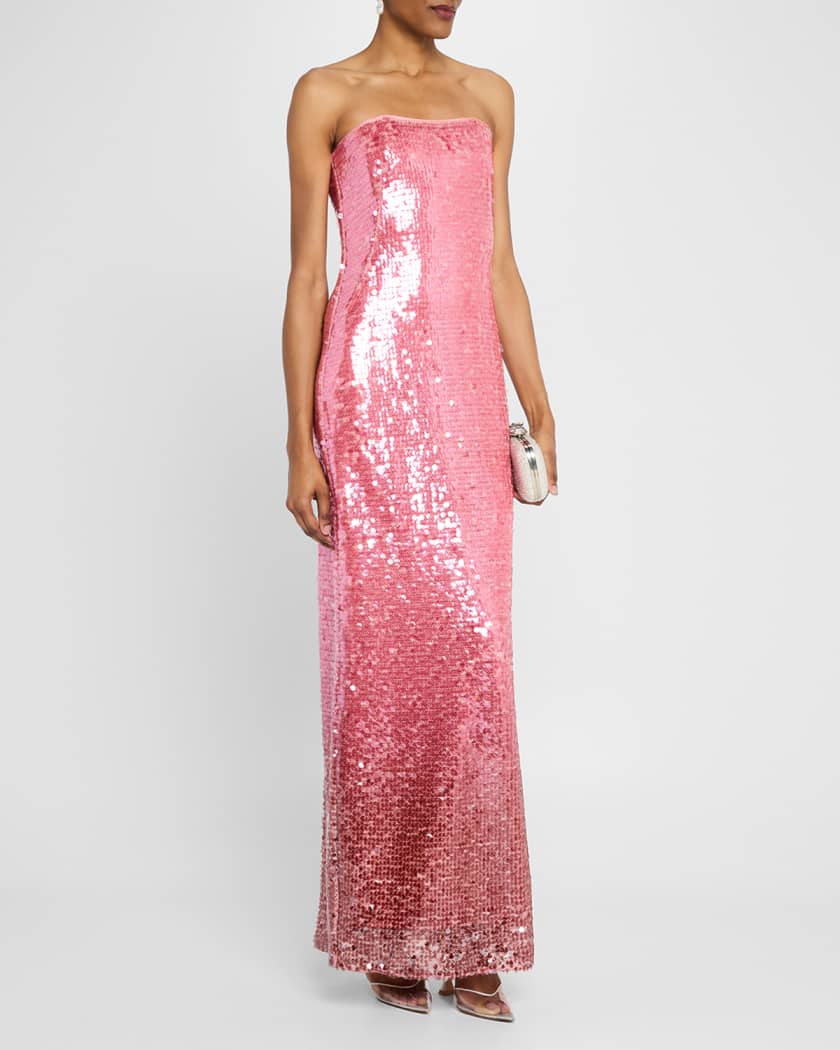 Leilani Strapless Sequin Column Gown