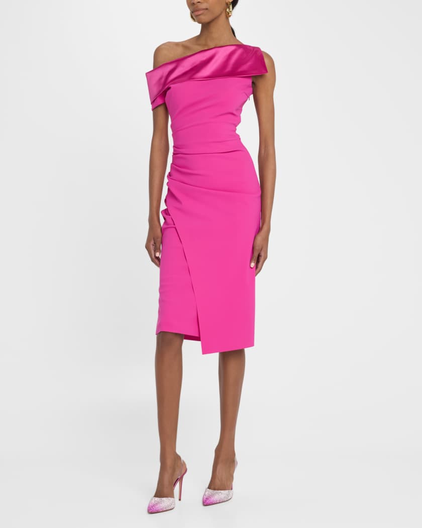 Koppany Ruched One-Shoulder Dress