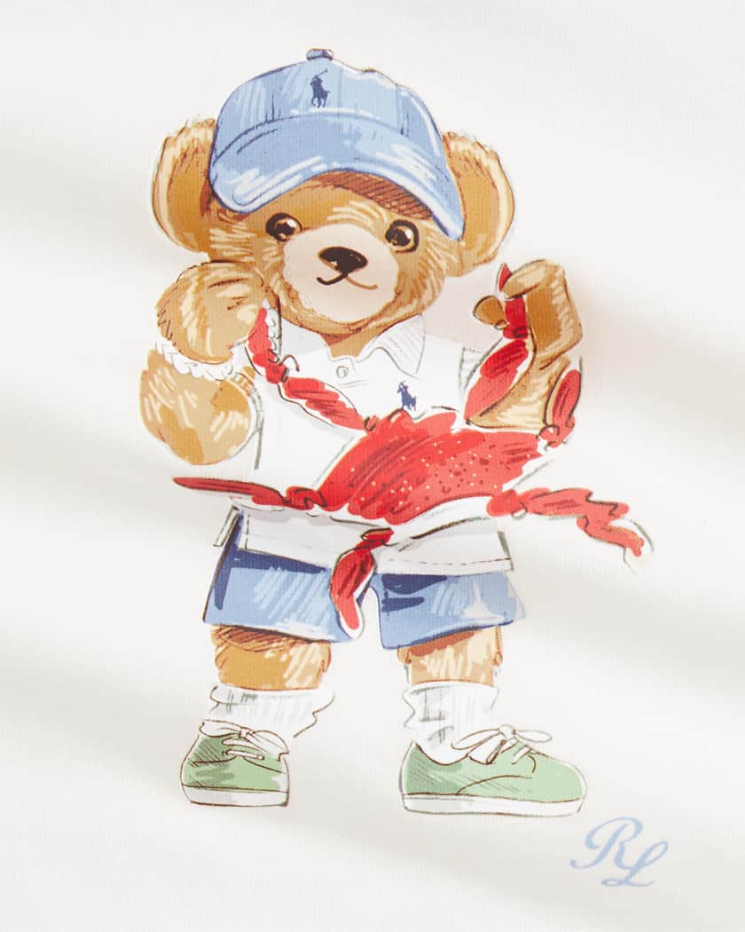 Boy's Two-Piece Polo Bear T-Shirt W/ Shorts, Size 3M-24M