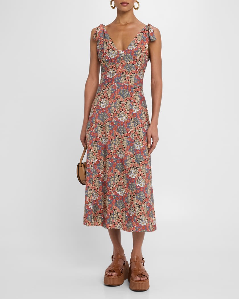 Swindon Floral Sleeveless Midi Dress