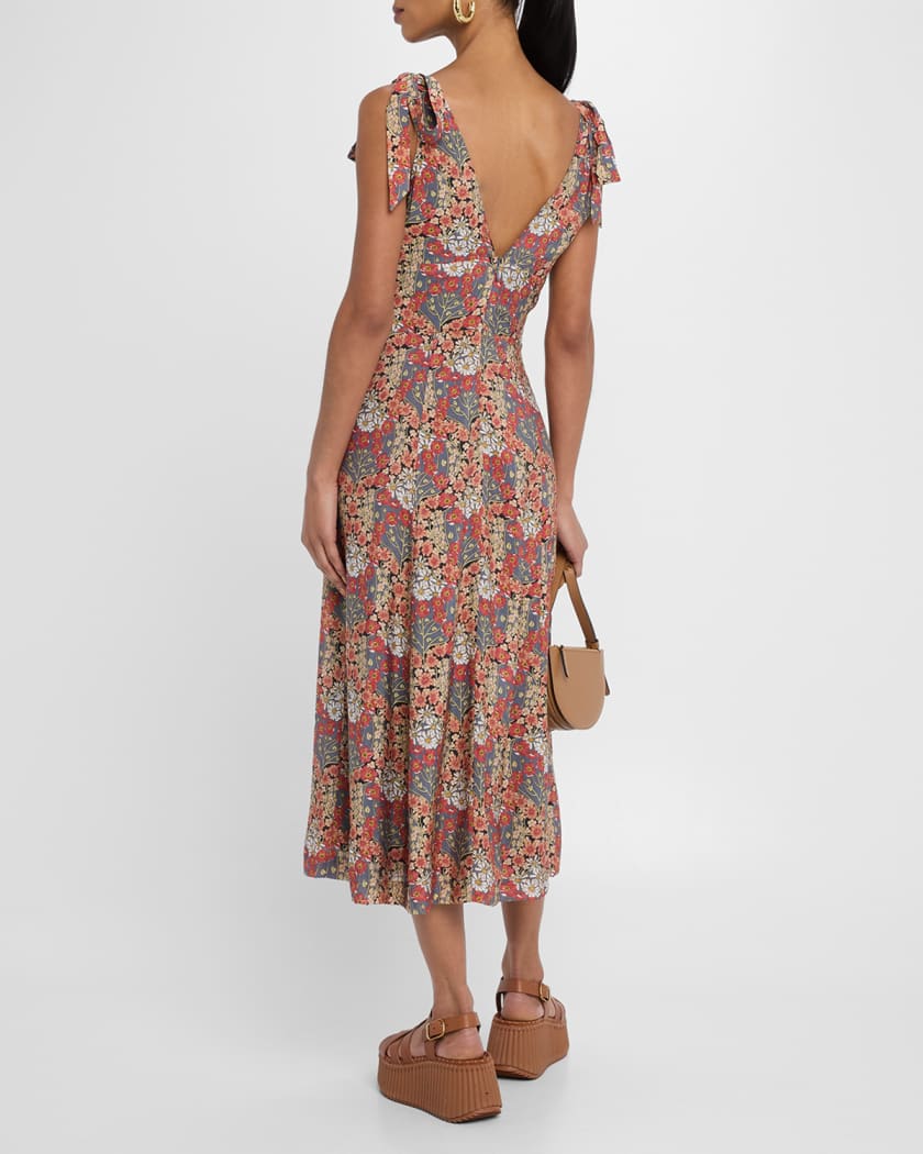 Swindon Floral Sleeveless Midi Dress