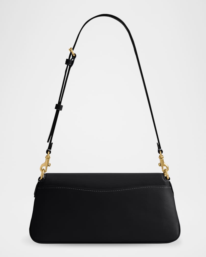 Jet Refined Calf Leather Shoulder Bag