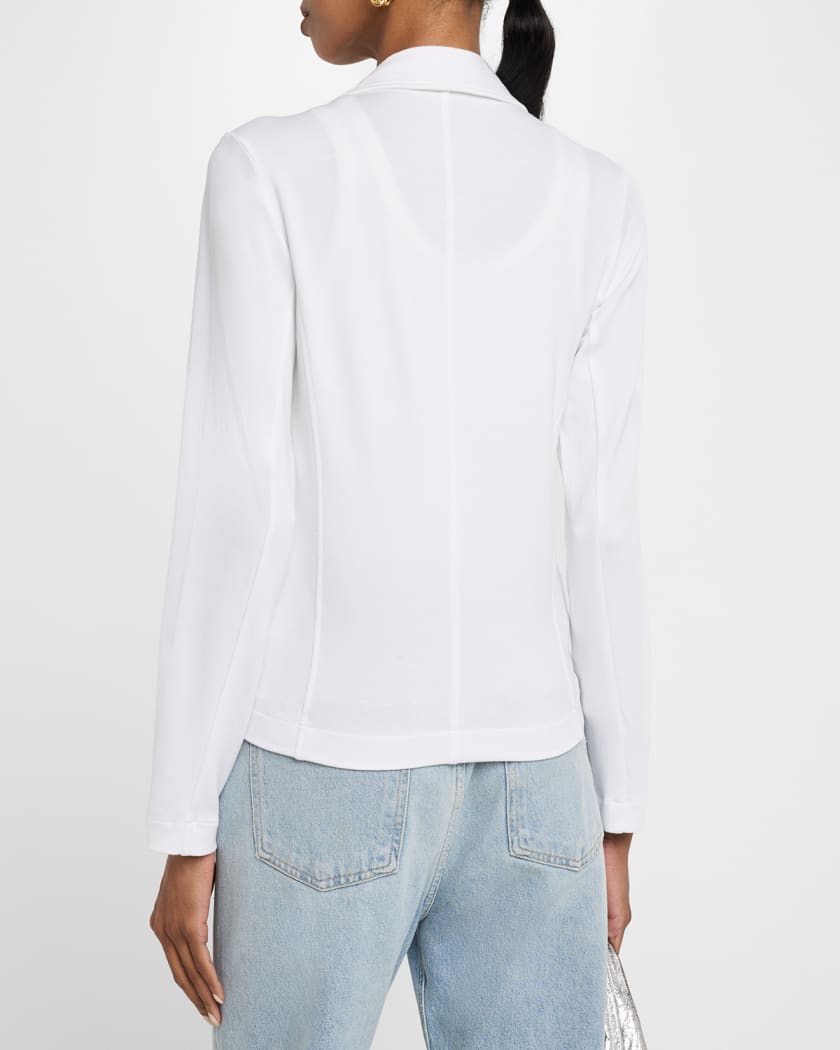 Zip-Front French Terry Moto Jacket