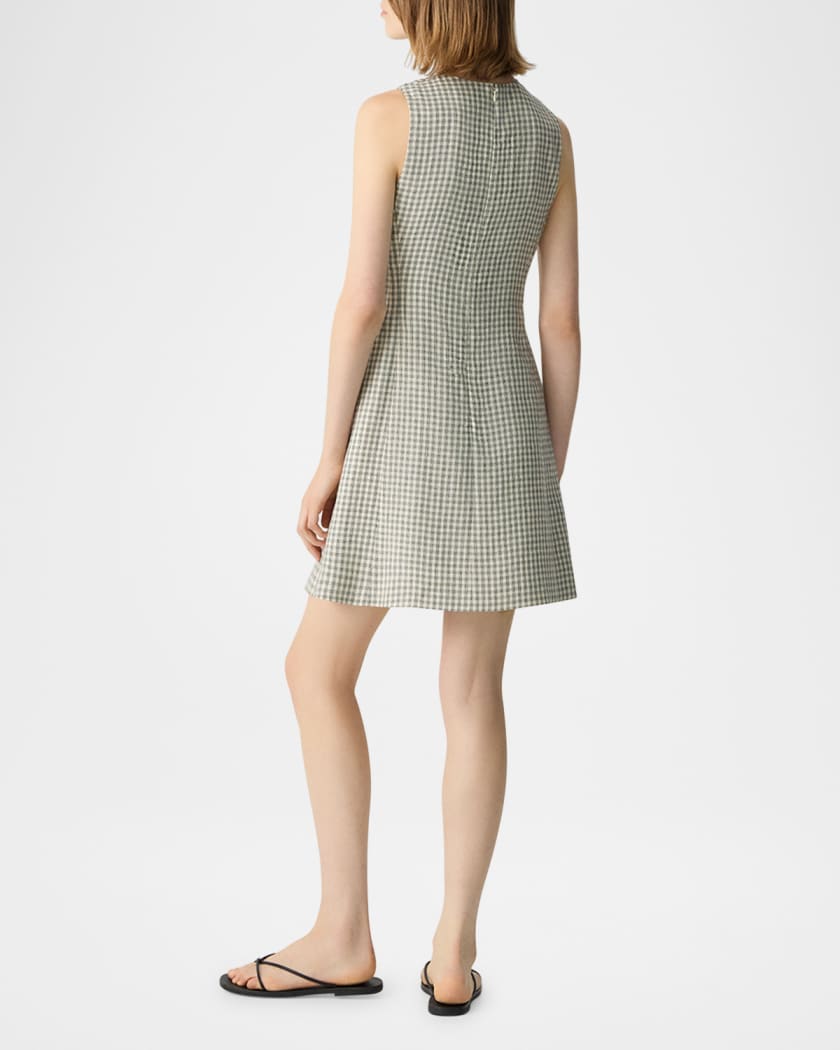 Linear Check Easy Flare Mini Dress