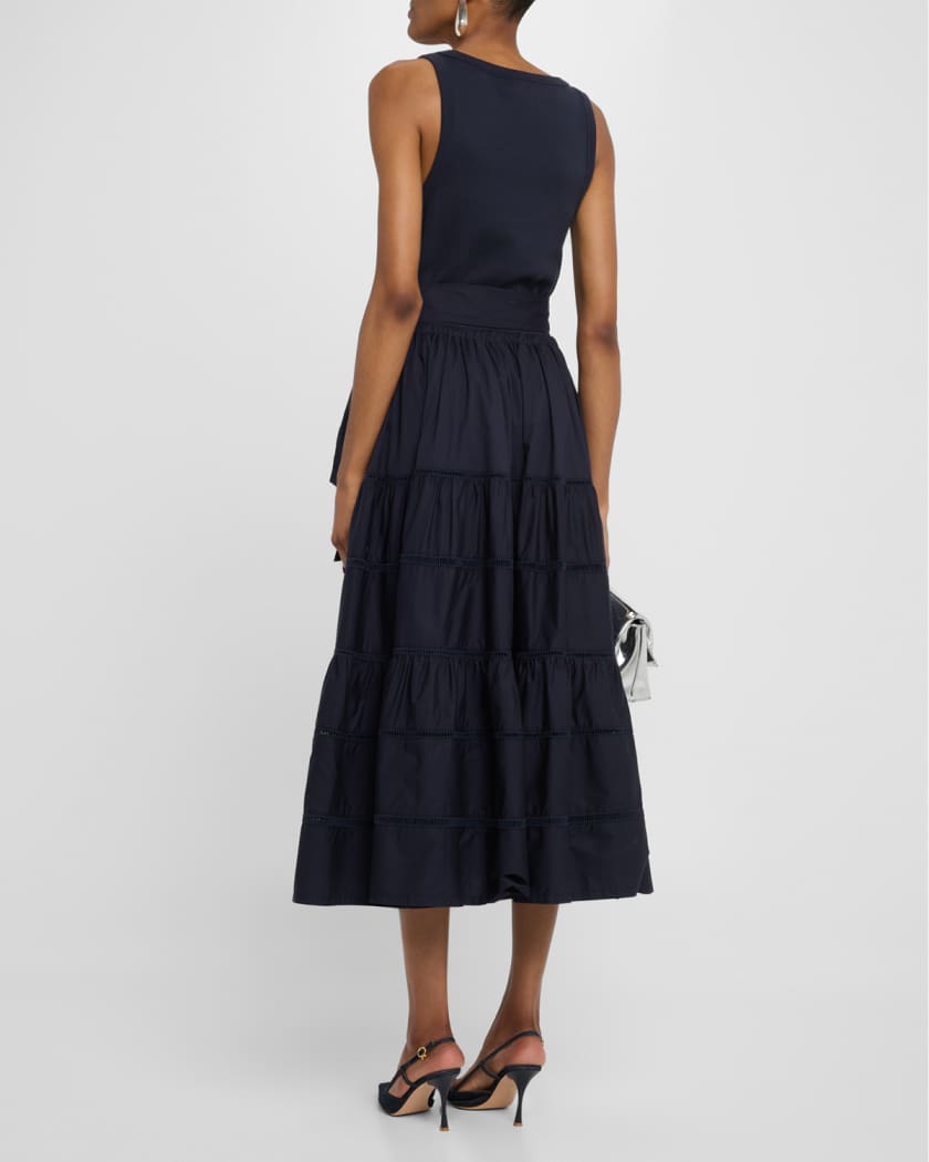 Zuri Tiered Sleeveless Midi Dress 
