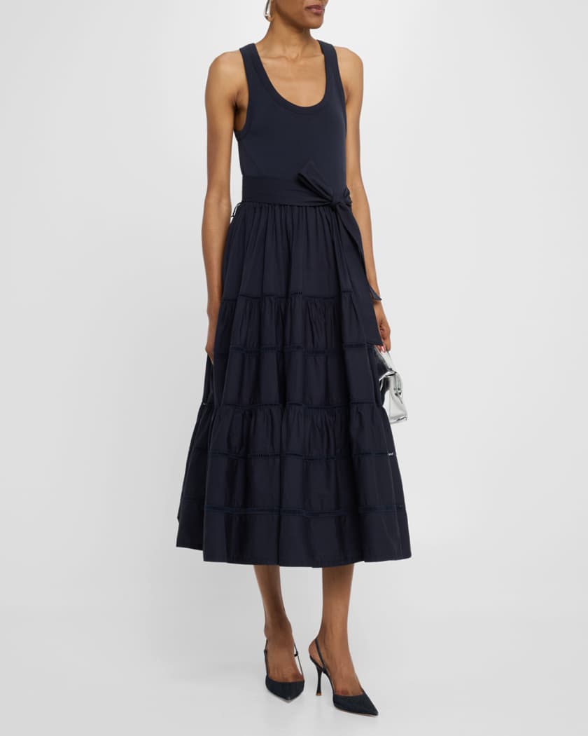Zuri Tiered Sleeveless Midi Dress 