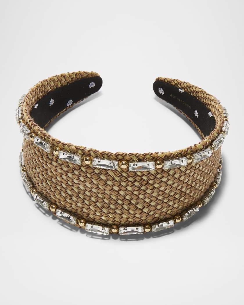 Brigitte Crystal Raffia Headband