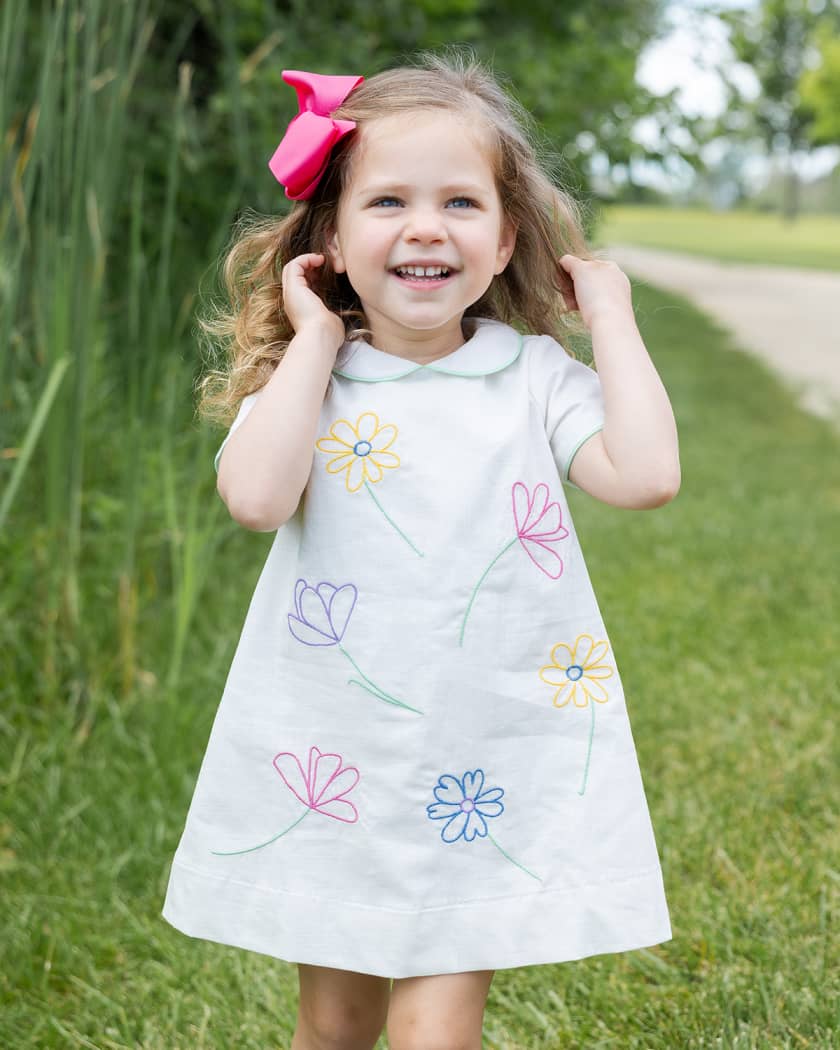 knee length dresses for ladies Blue Sky Toucan Linen Tiered Dress – MILKBARN