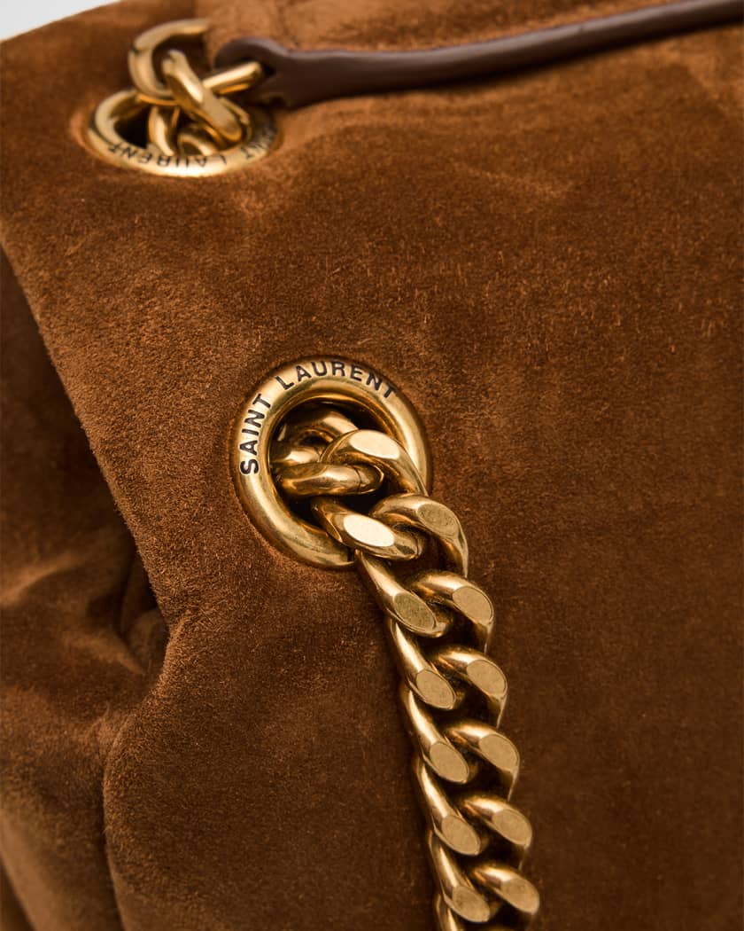Calypso Large YSL Chain Shoulder Bag in Suede