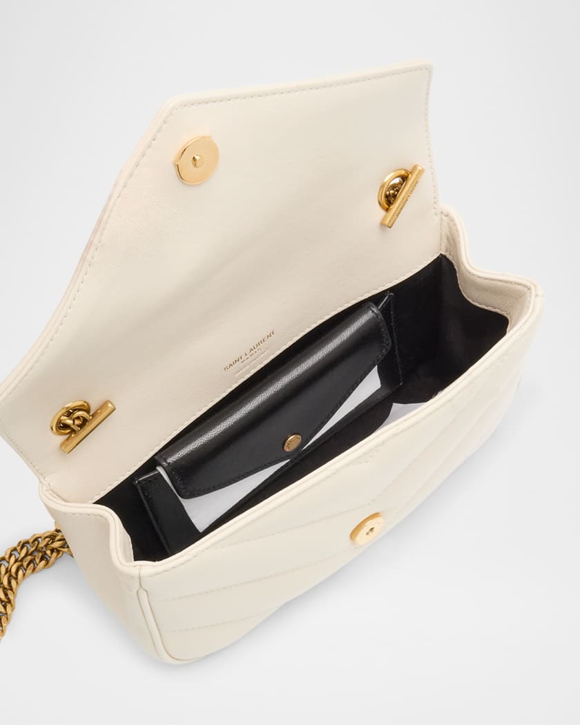 Loulou Mini YSL Chain Crossbody Bag in Quilted Leather