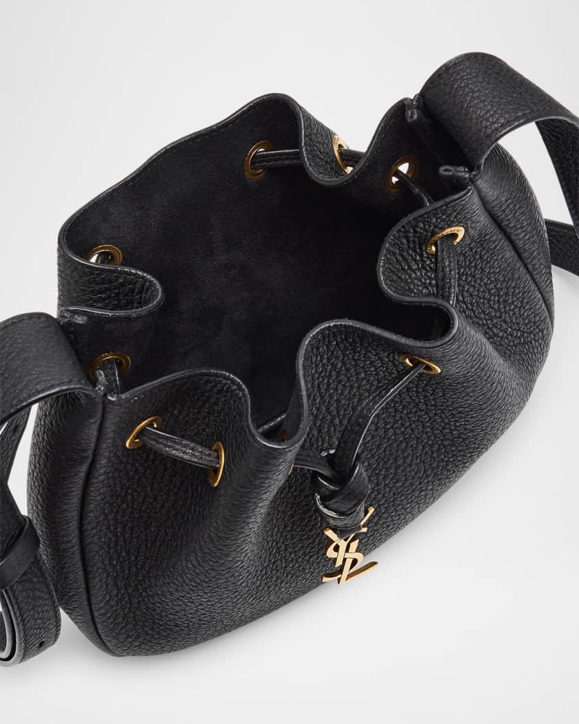 Paris VII Mini YSL Hobo Bag in Grained Leather