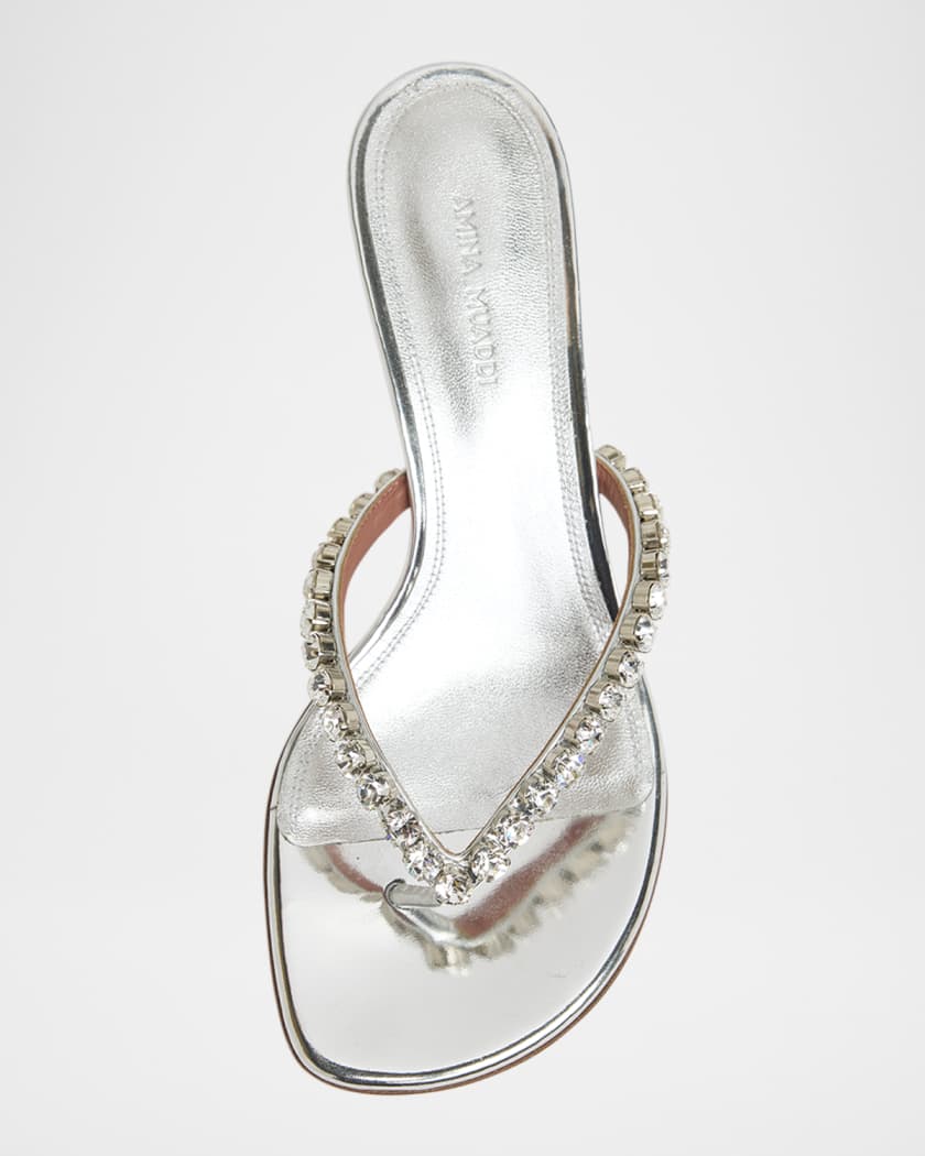 Gigi Crystal Kitten Thong Sandals