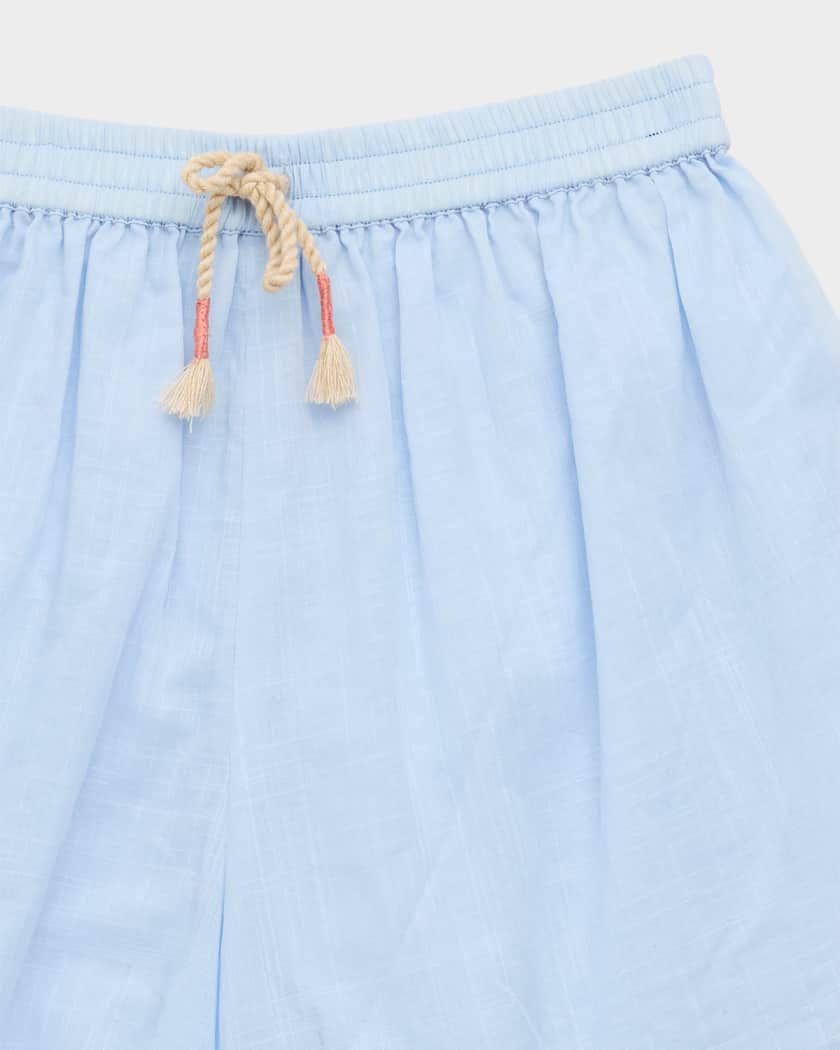 Girl's Cascadian Ric Rac-Trim Shorts, Size 4-12