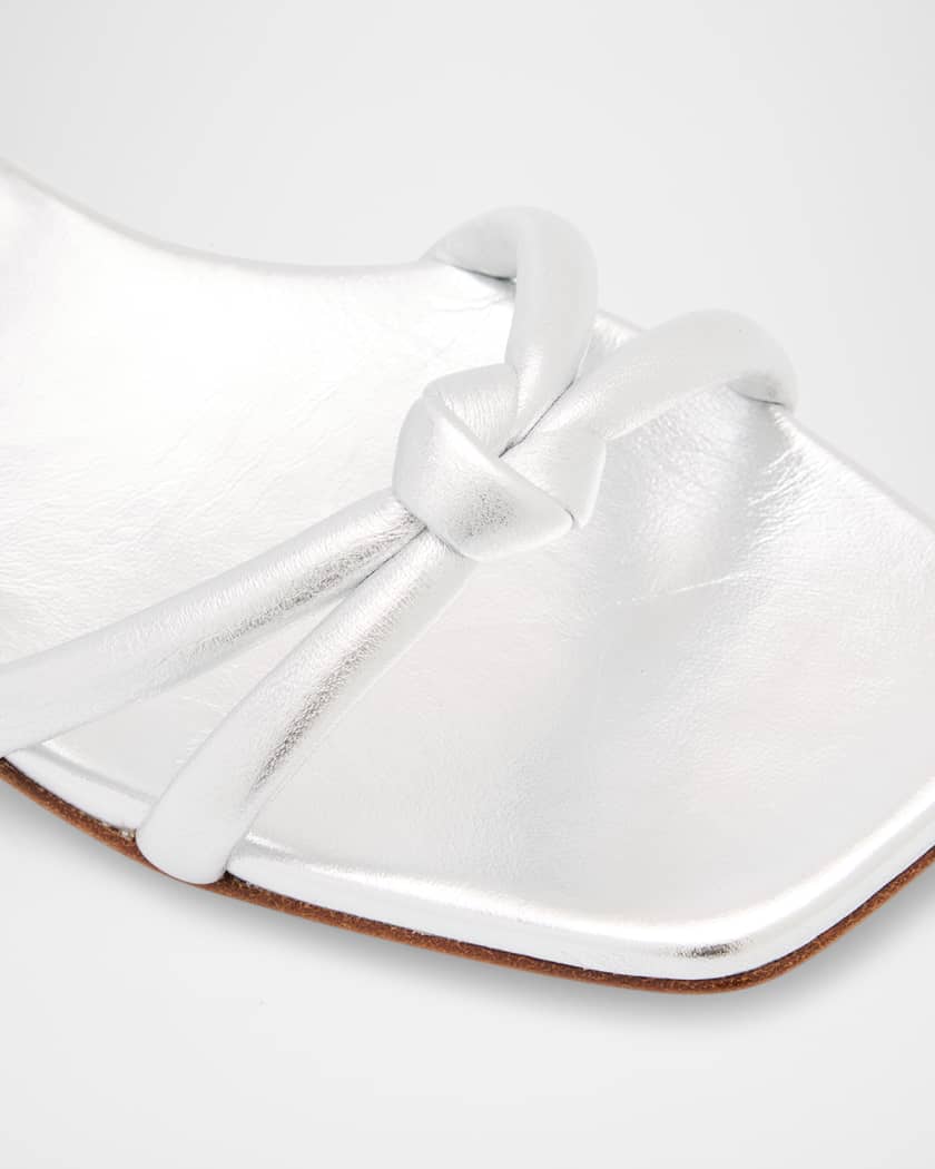 Gianvito Rossi Juno Nappa Leather Knotted Ankle-Strap Sandals