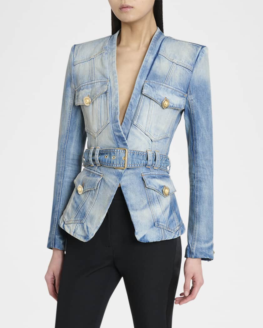 Belted Denim Jacket