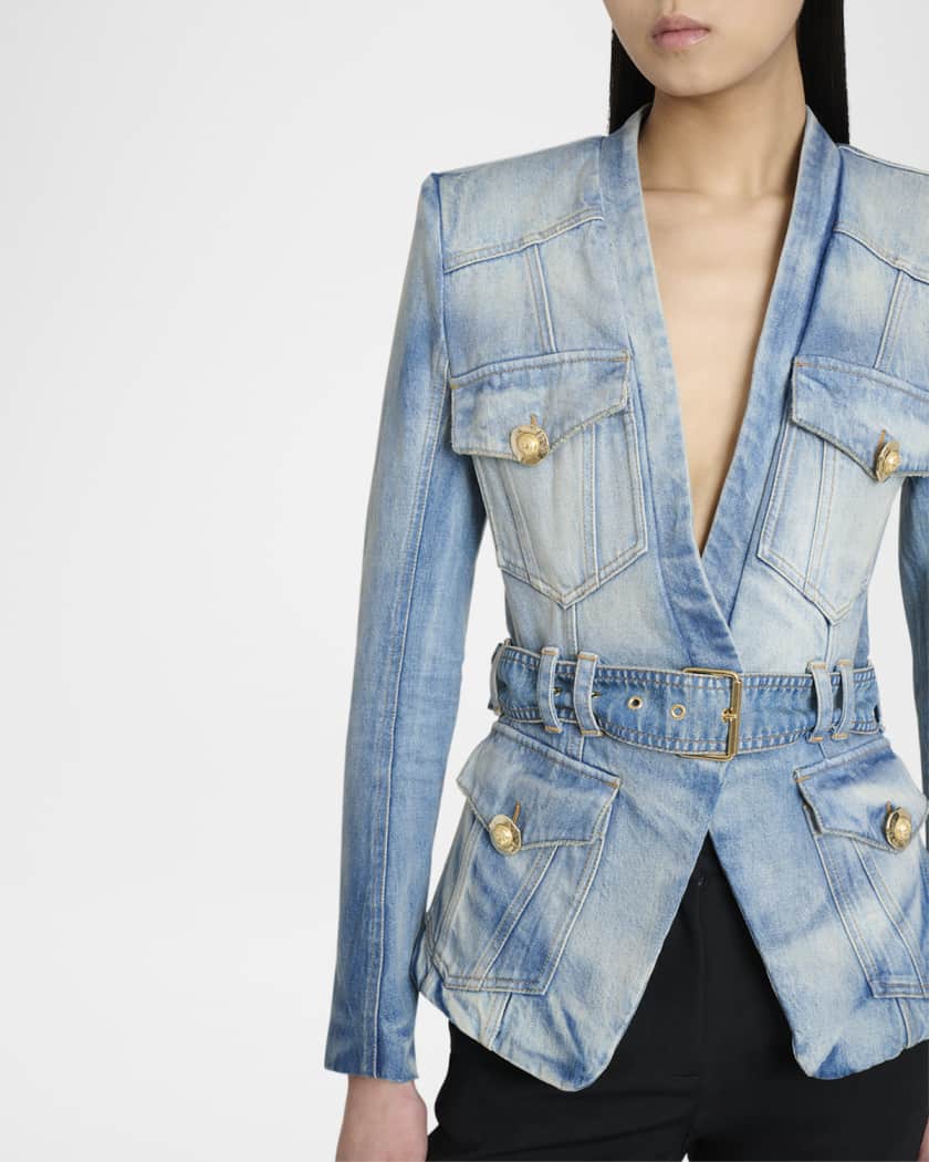 Belted Denim Jacket