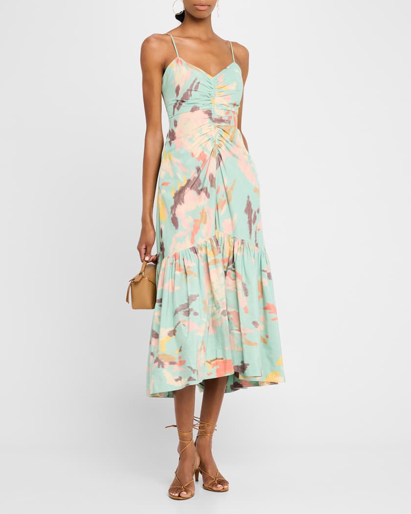Lindsey Printed A-Line Midi Dress