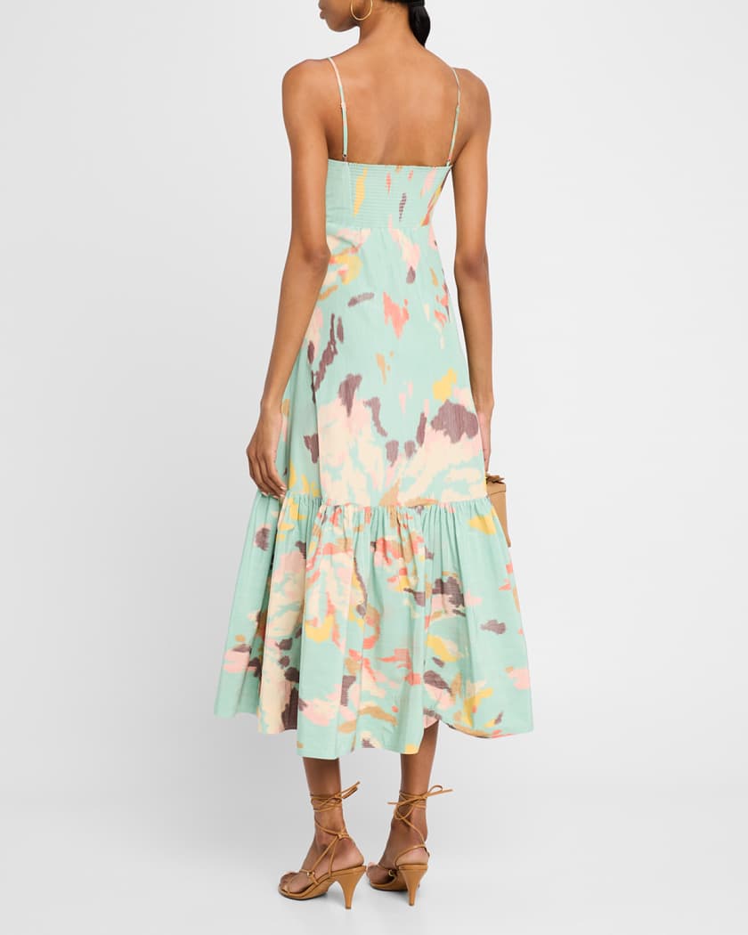Lindsey Printed A-Line Midi Dress