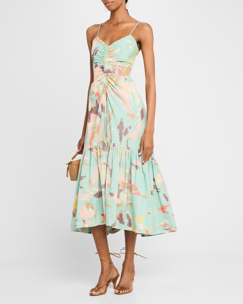 Lindsey Printed A-Line Midi Dress