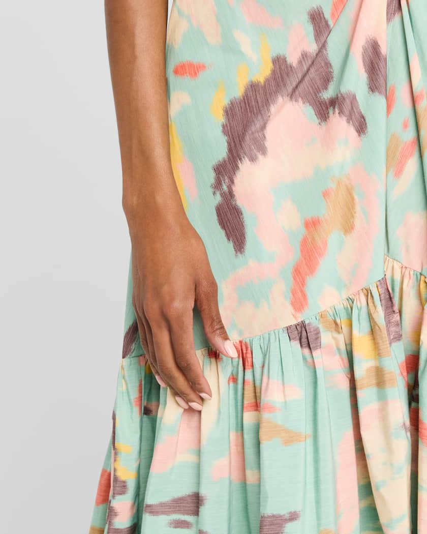 Lindsey Printed A-Line Midi Dress