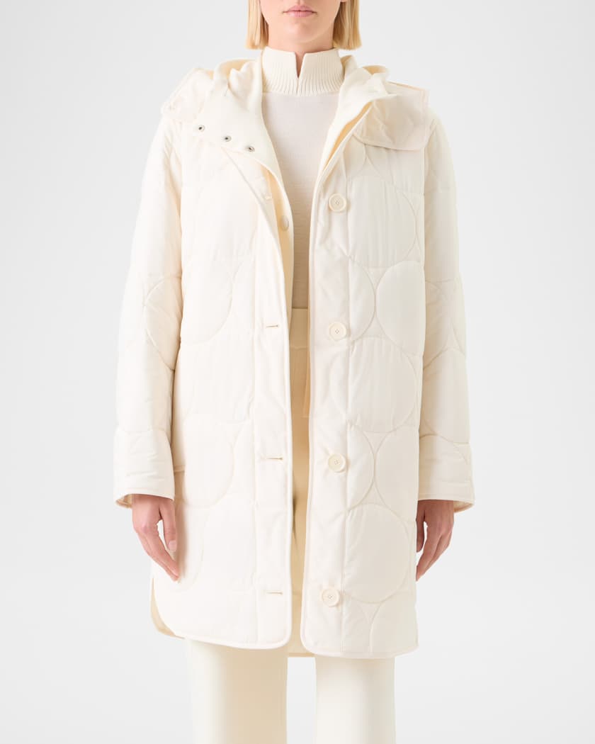 Signature Dot Quilted Oversized Coat