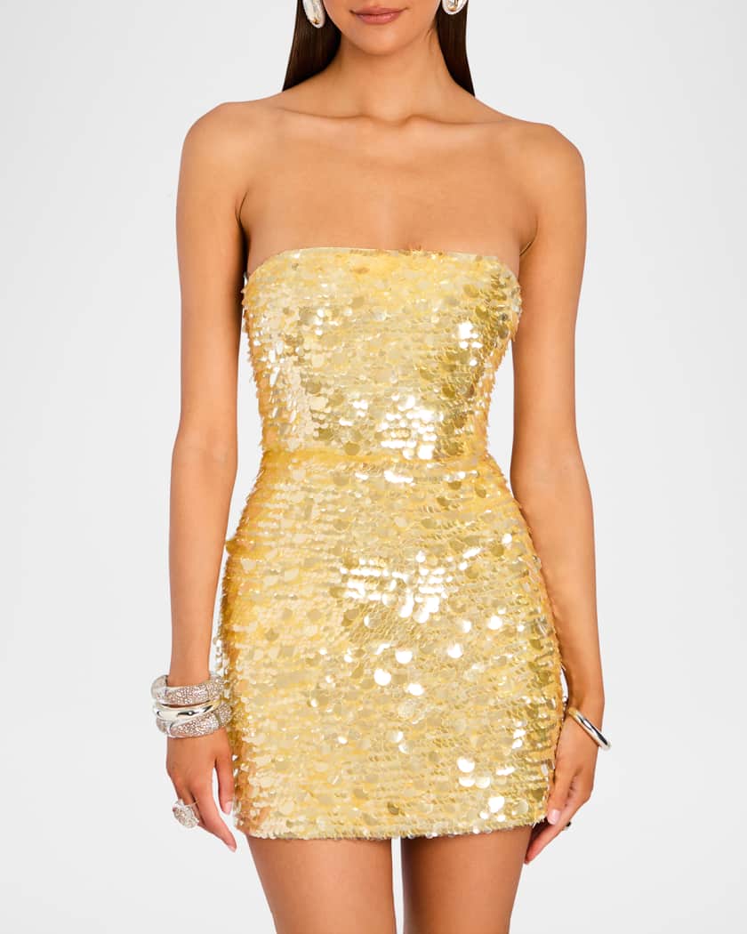 Nolia Strapless Sequined Mini Dress