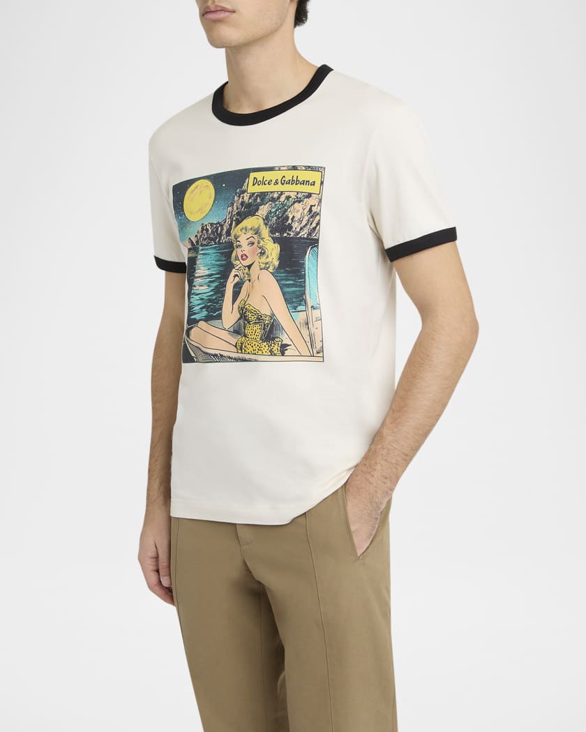 Men's Cotton Pin-Up Graphic T-Shirt