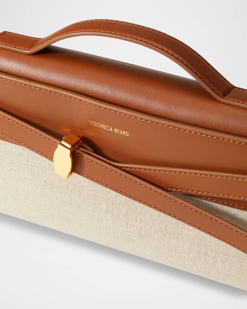 Dash Leather & Canvas Long Clutch Bag