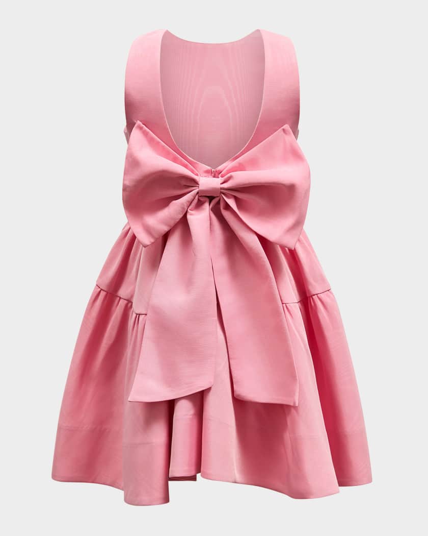 Girl's Chiara Mini Dress W/ Bow, Size 4-14