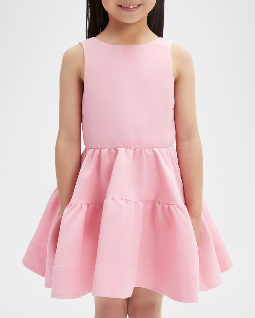 Girl's Chiara Mini Dress W/ Bow, Size 4-14