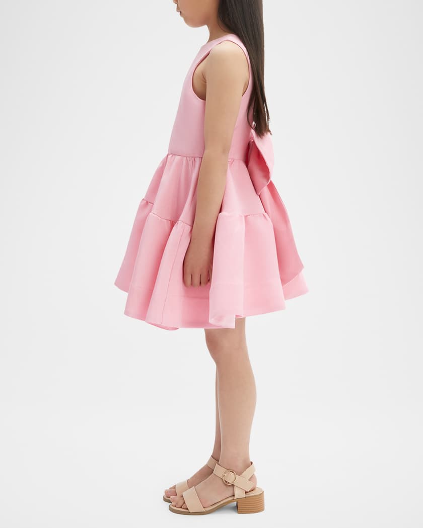 Girl's Chiara Mini Dress W/ Bow, Size 4-14