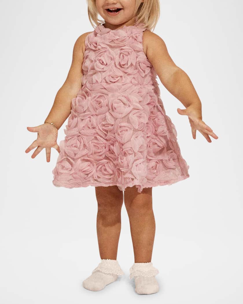 Girl's Pia Rosette Dress, Size 6M-3