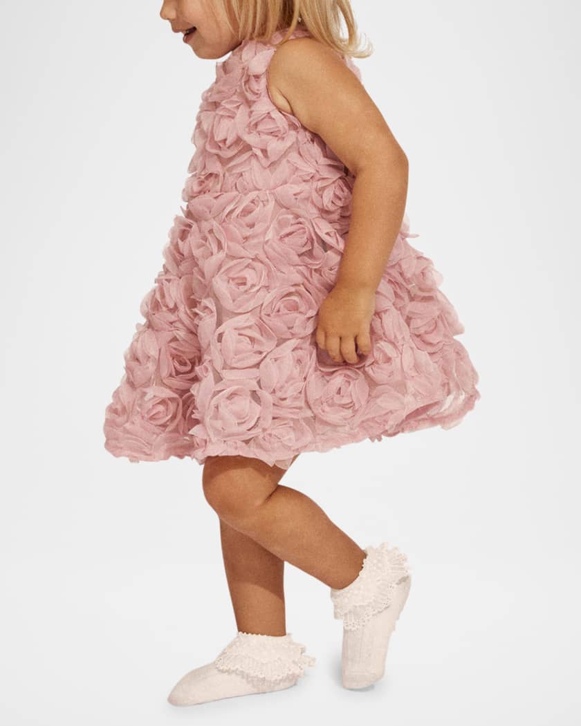Girl's Pia Rosette Dress, Size 6M-3