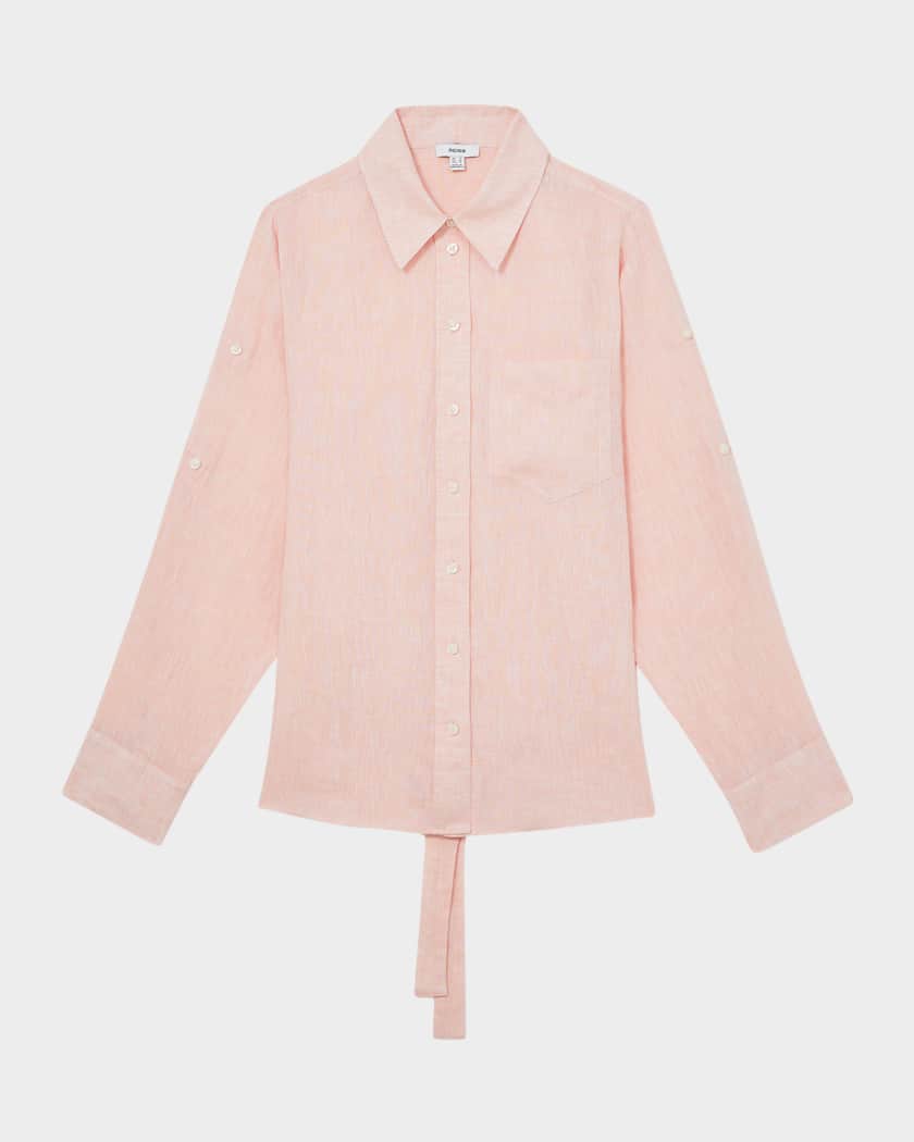 Leora Cotton Blouse in Dusty Pink Leora Cotton Blouse in Dusty Pink