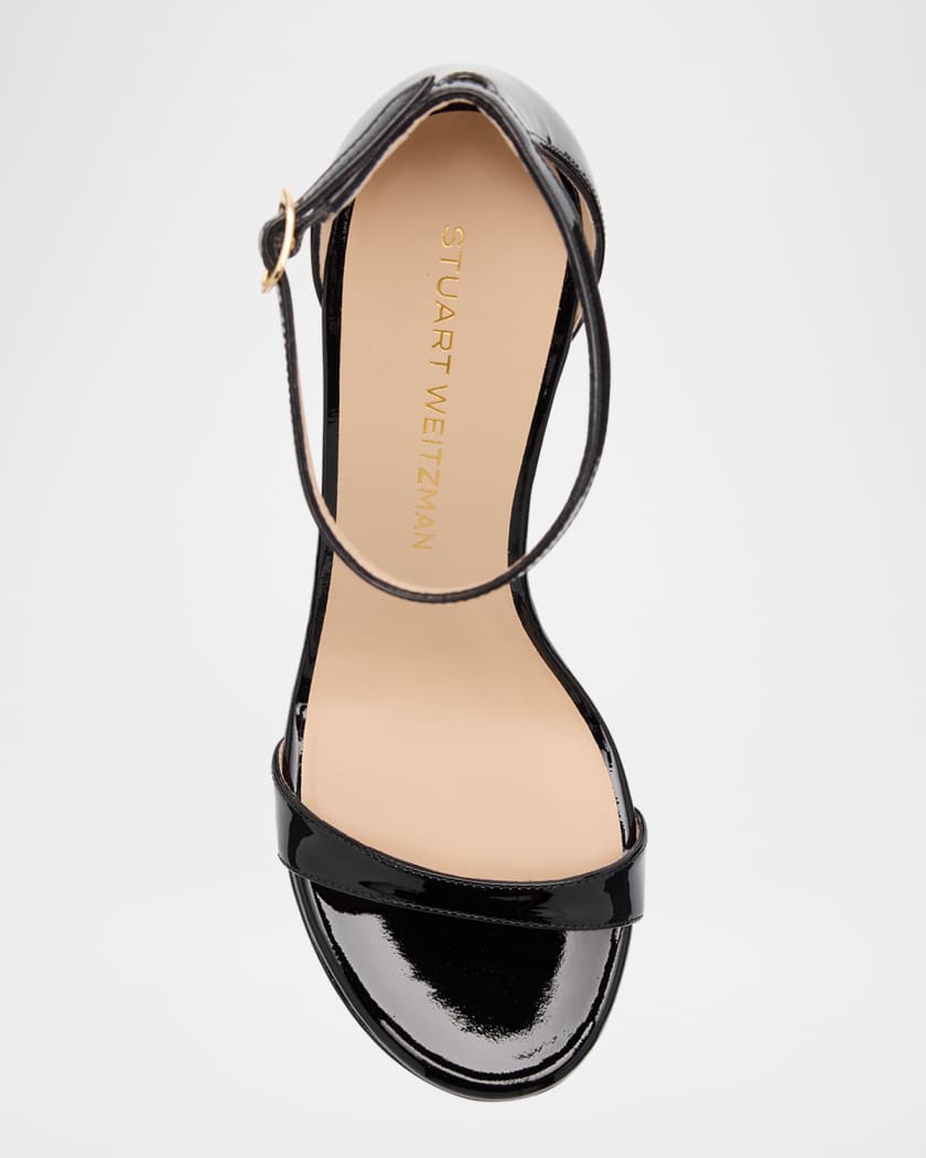 Nudist Patent Leather Stiletto Platform Sandals