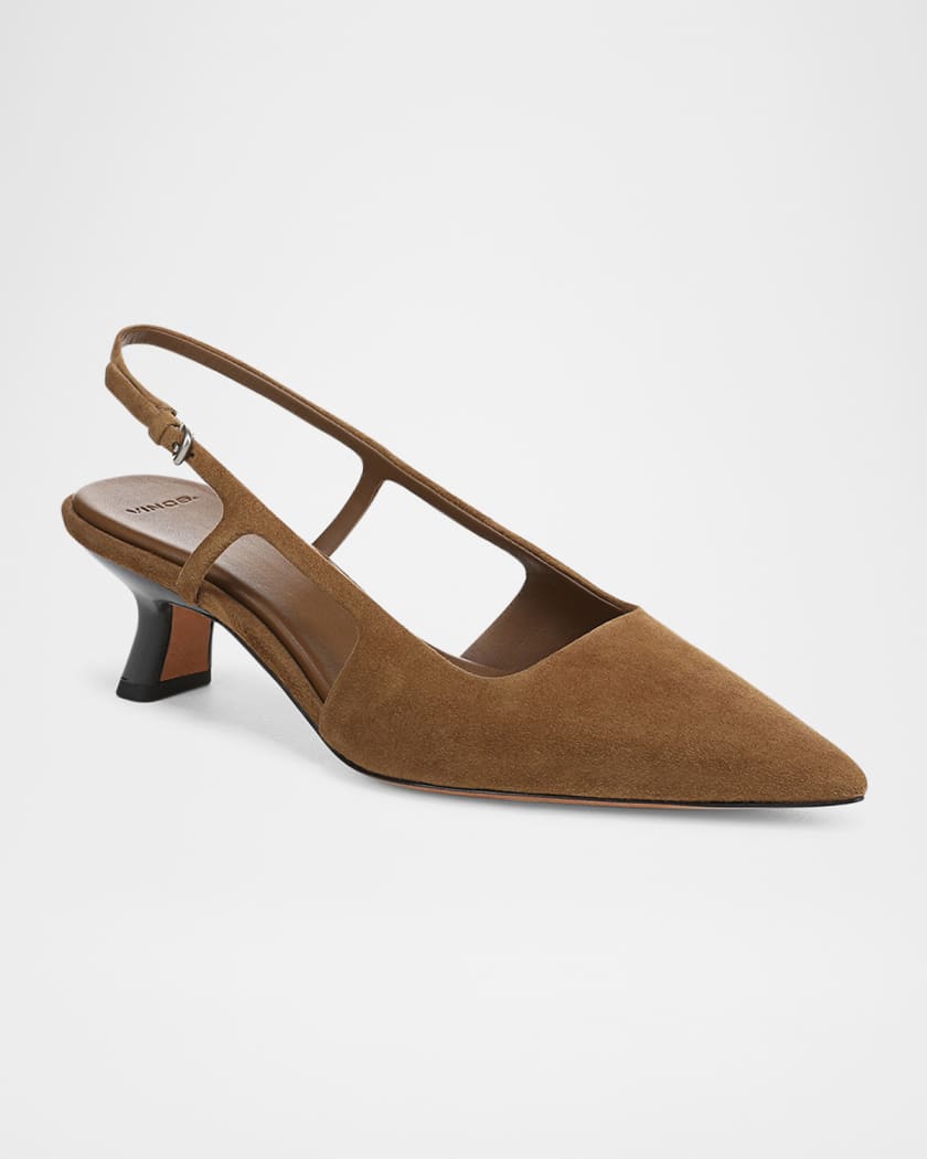 Bianca Suede Slingback Pumps