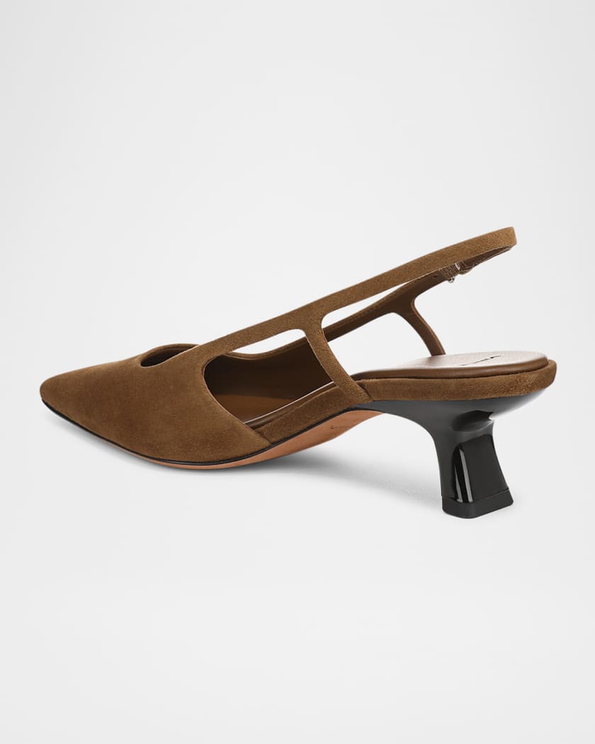 Bianca Suede Slingback Pumps