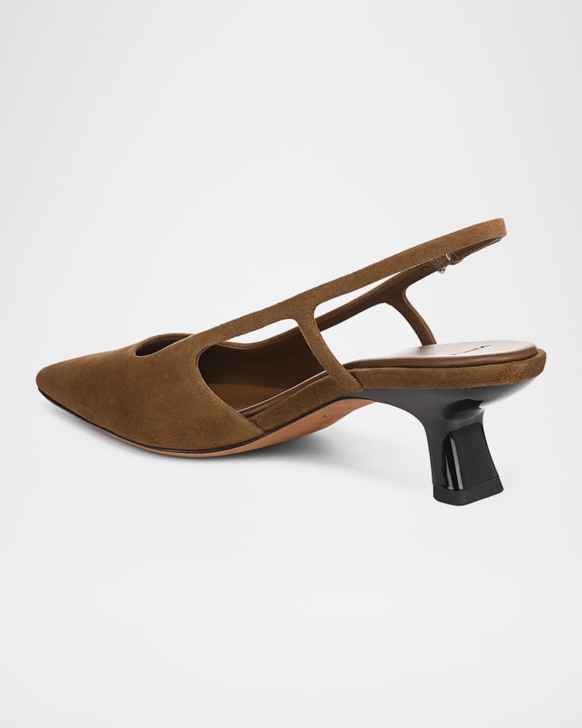 Bianca Suede Slingback Pumps