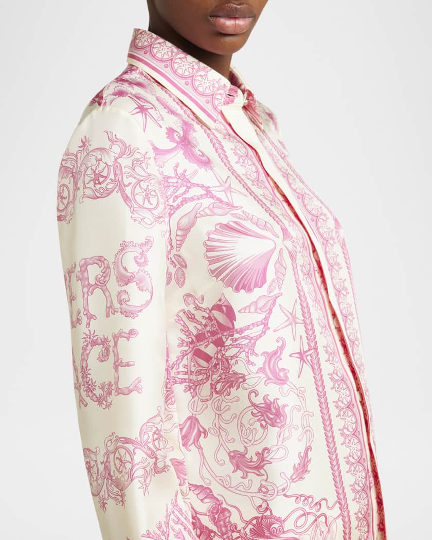 Underwater Barocco Foulard Silk Twill Formal Shirt