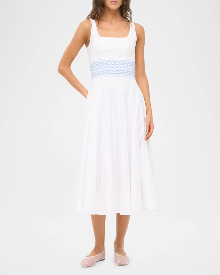 Rig Embroidered Cotton Midi Dress